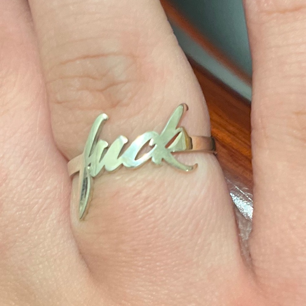 Sterling silver fu ck ring